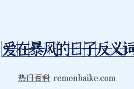 爱在暴风的日子反义词是什么意思的图片